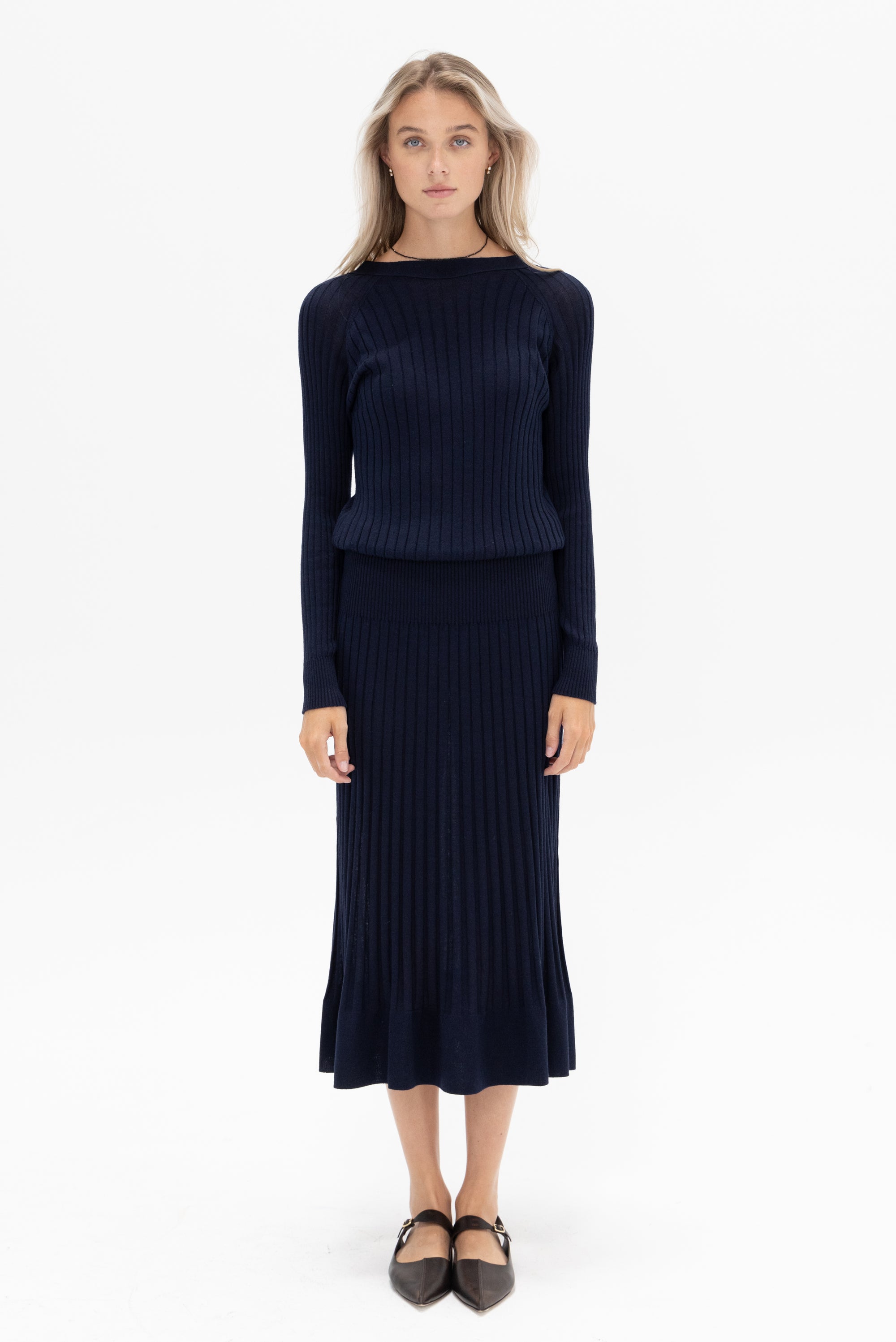 PROENZA SCHOULER - Eden Knit Dress, Navy