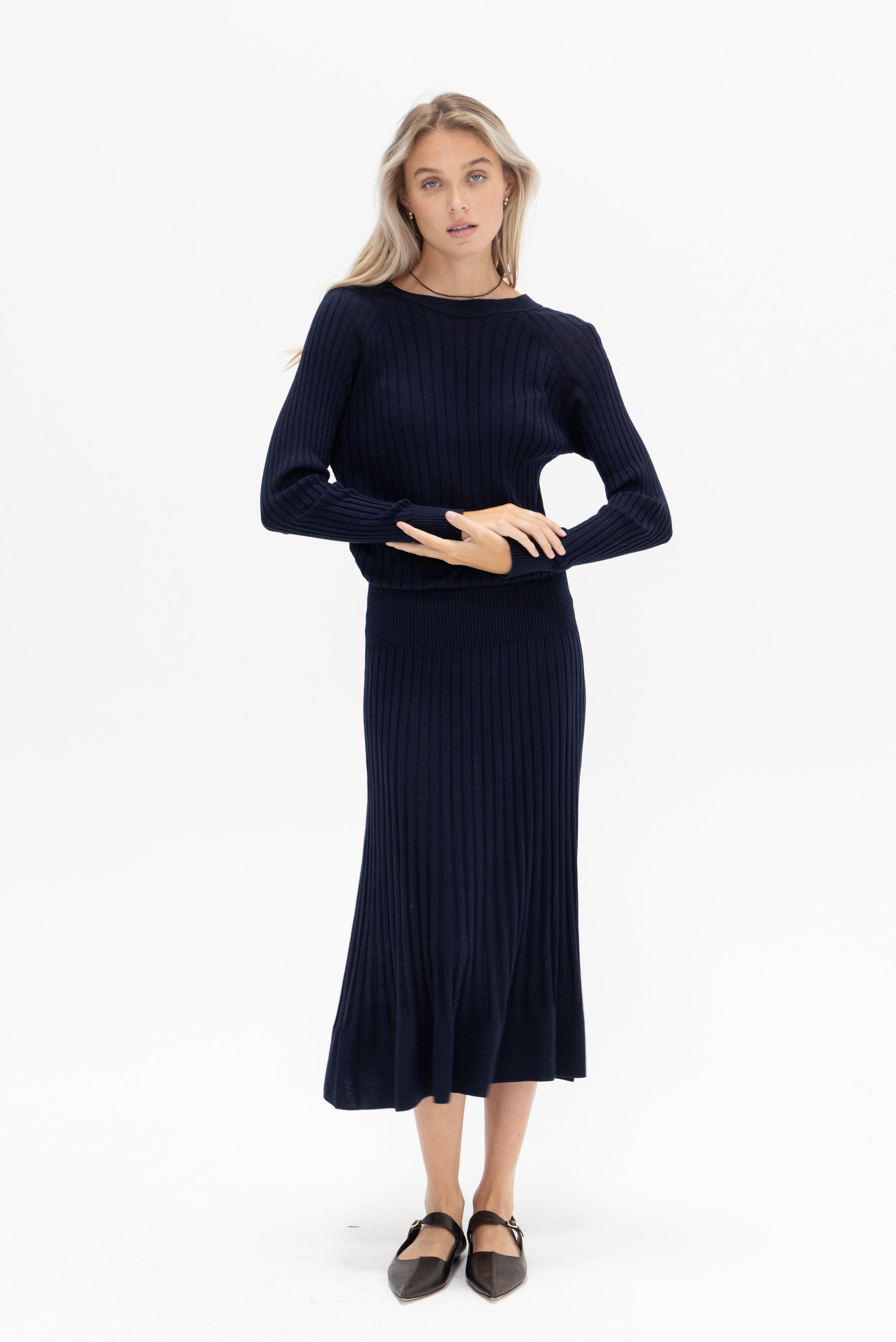 PROENZA SCHOULER - Eden Knit Dress, Navy