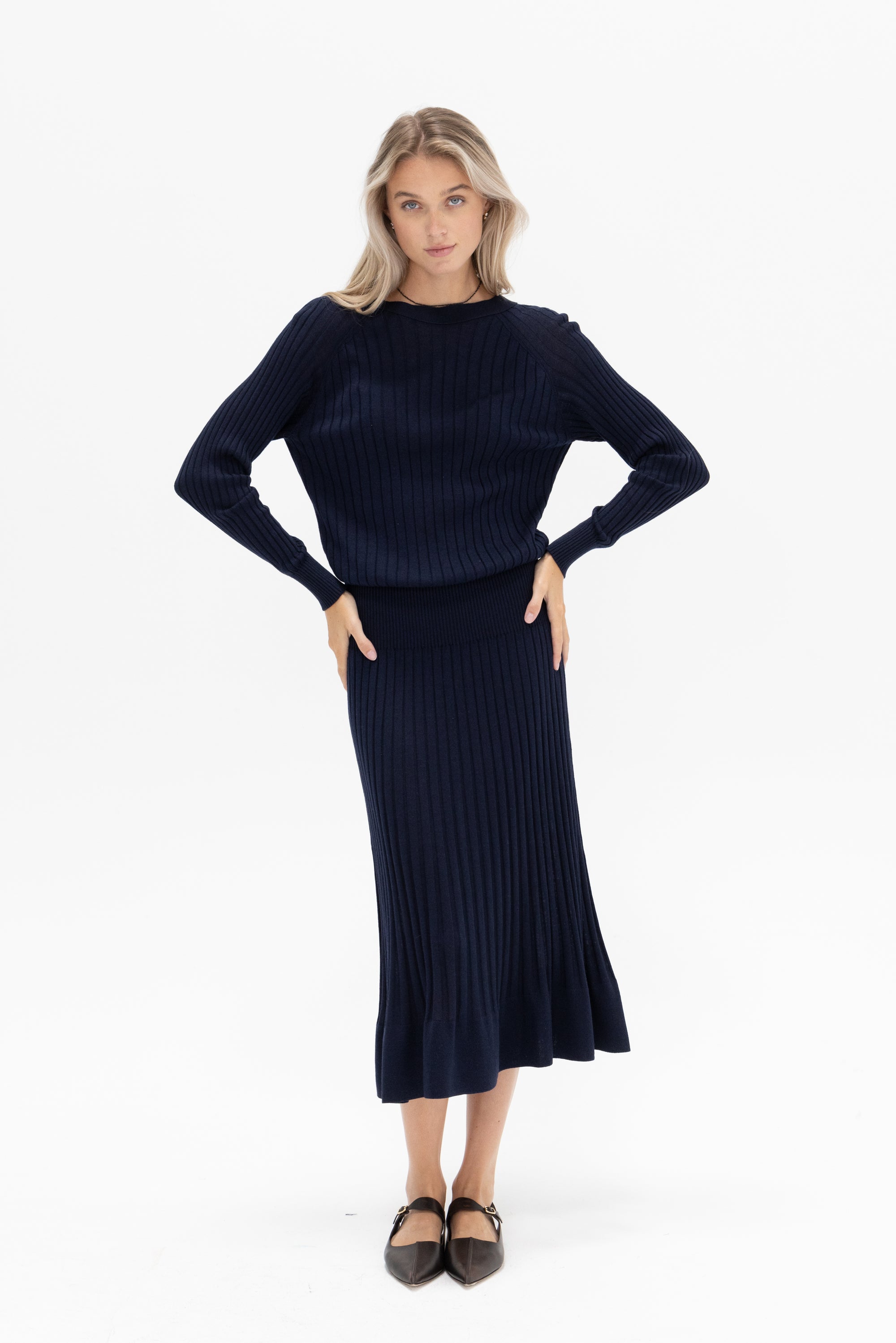 PROENZA SCHOULER - Eden Knit Dress, Navy