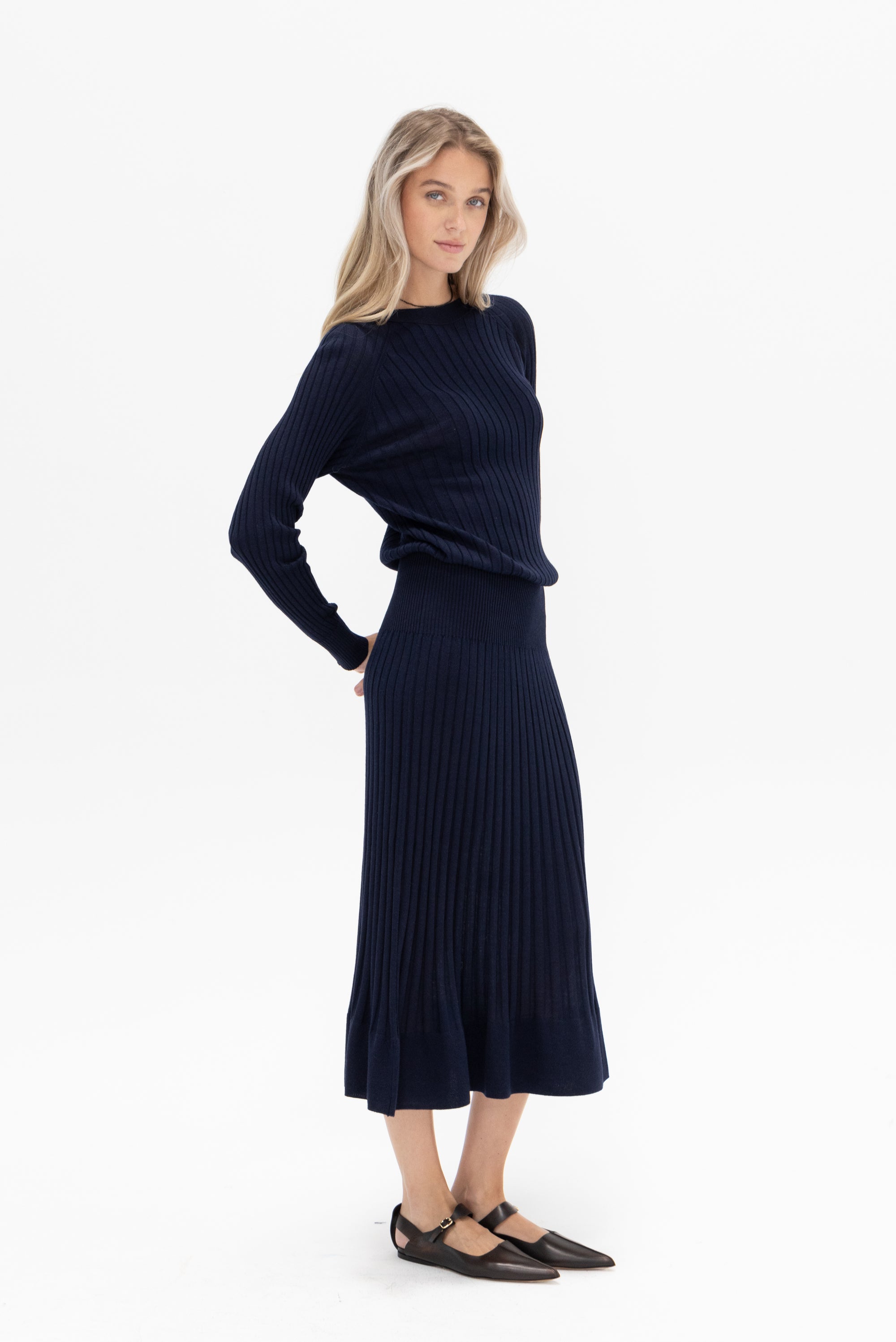 PROENZA SCHOULER - Eden Knit Dress, Navy