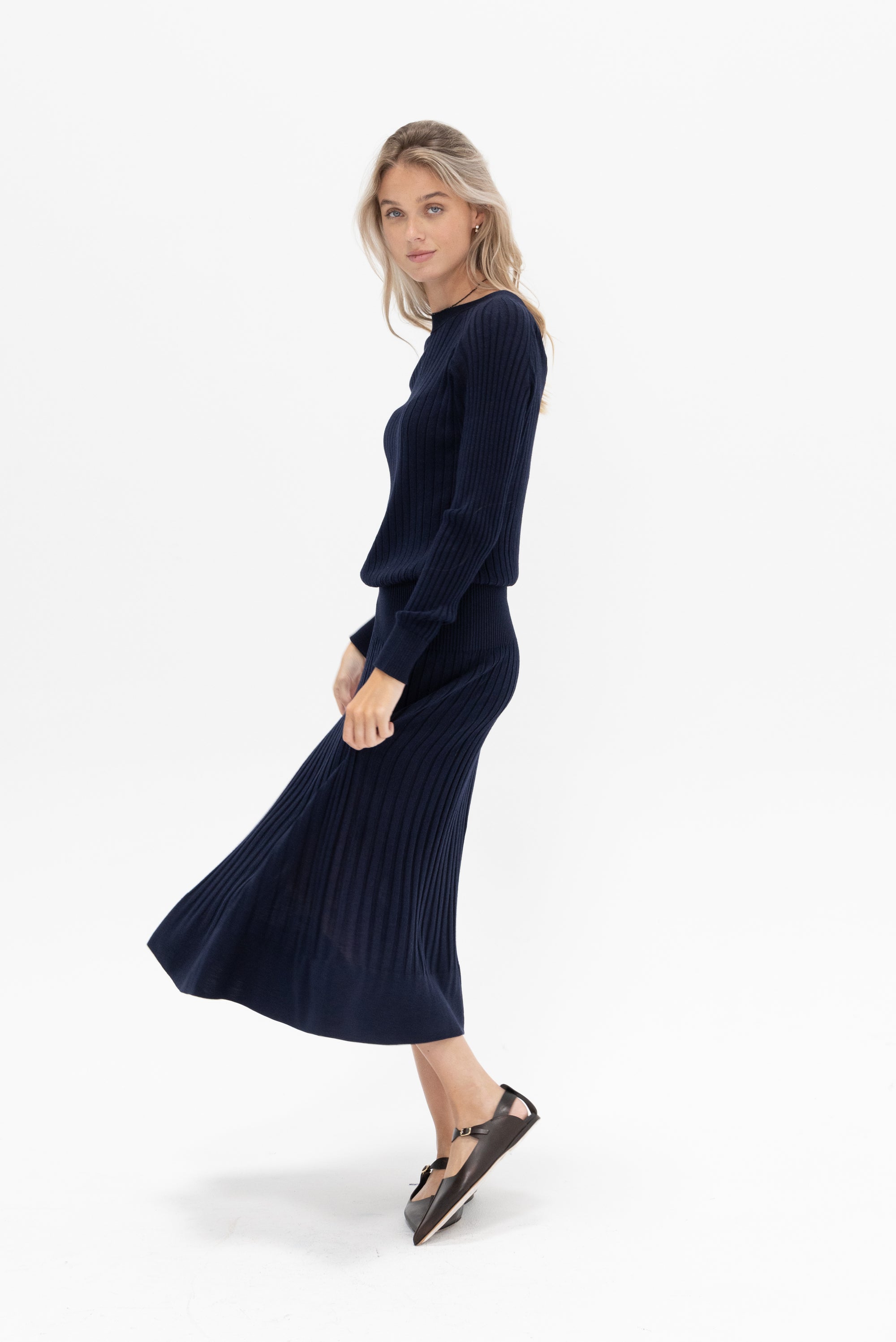 PROENZA SCHOULER - Eden Knit Dress, Navy