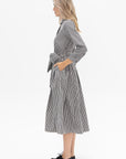 BERGFABEL - Lena Dress, Black & White Stripe