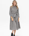 BERGFABEL - Lena Dress, Black & White Stripe