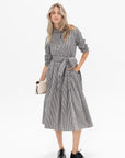 BERGFABEL - Lena Dress, Black & White Stripe