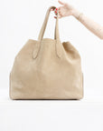 Suede Eleanor Tote, Mushroom