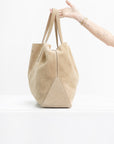 Suede Eleanor Tote, Mushroom