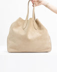 Suede Eleanor Tote, Mushroom