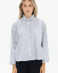 BERGFABEL - Short Overshirt, Stripe