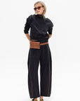 TIBI - Cropped Sweatshirt, Black