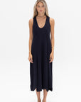 TIBI - Bouncle Knit Tank Tucked Dress, Midnight