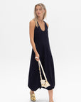 TIBI - Bouncle Knit Tank Tucked Dress, Midnight