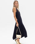 TIBI - Bouncle Knit Tank Tucked Dress, Midnight