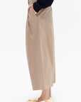 TIBI - Big Twill Triple Pleat Cropped Pant, Vintage Khaki