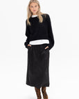 TIBI - Bio Twill Triple Pleat Skirt, Black