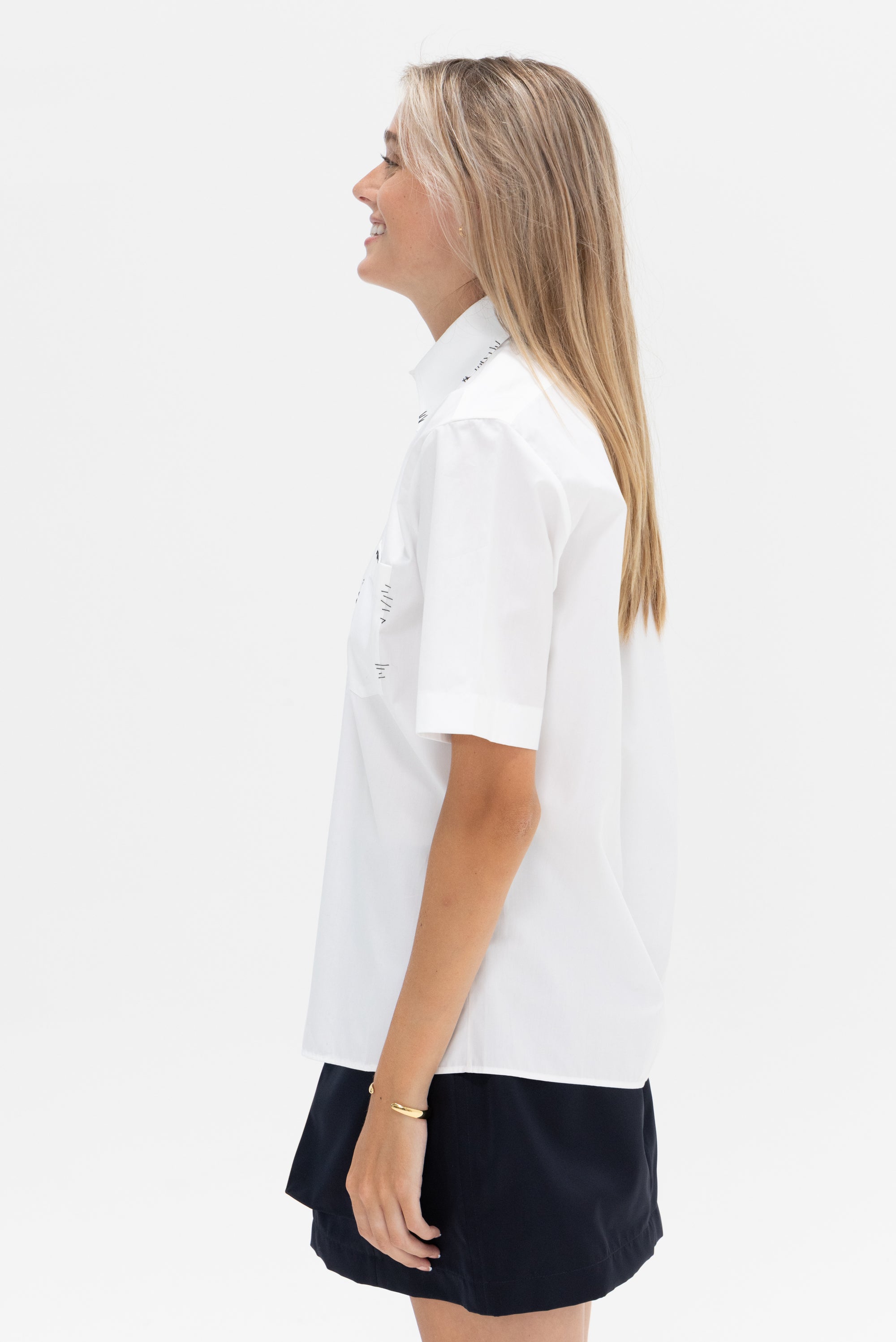 MARNI - Short Sleeve Button Down, Lily White