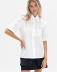 MARNI - Short Sleeve Button Down, Lily White