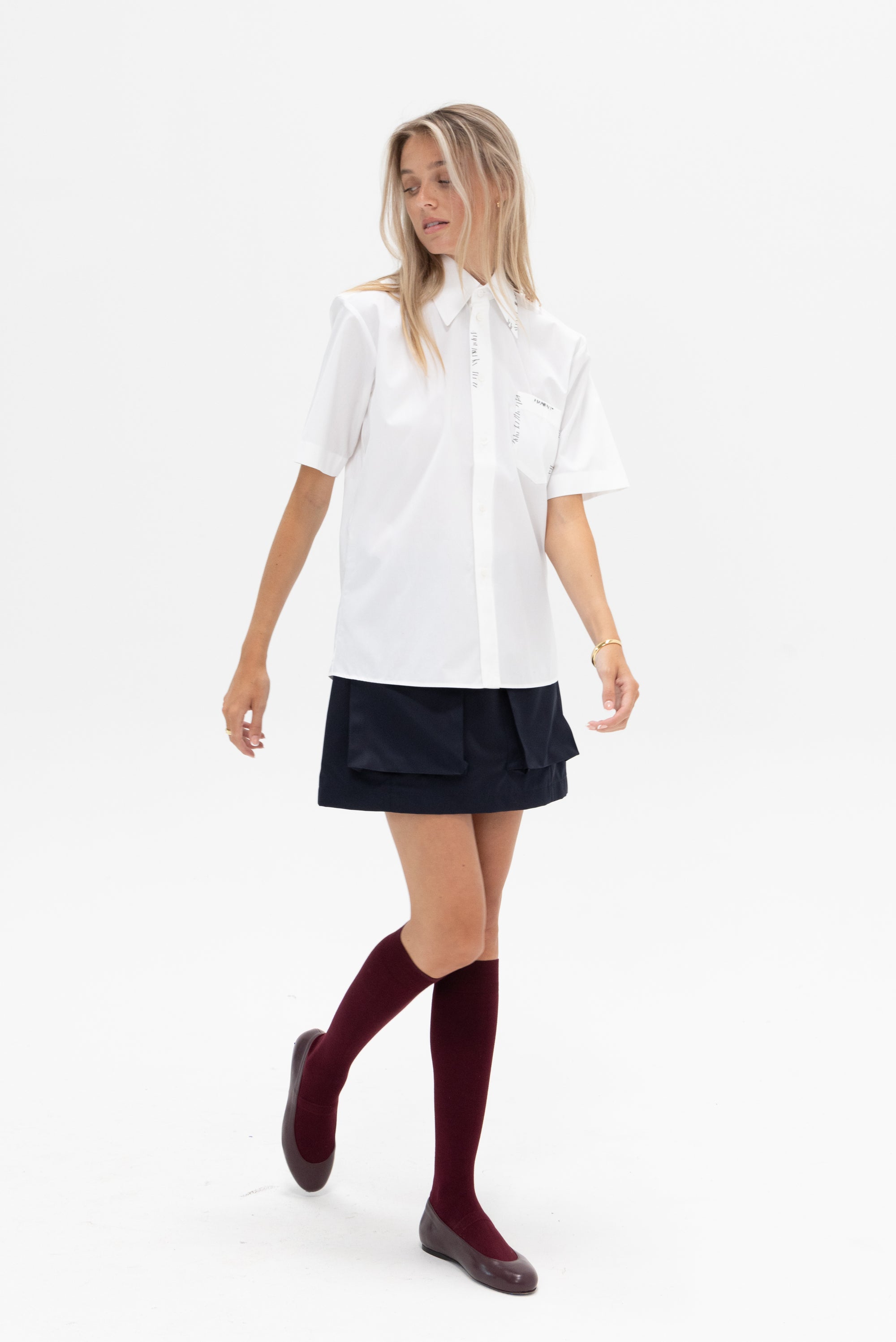 MARNI - Short Sleeve Button Down, Lily White