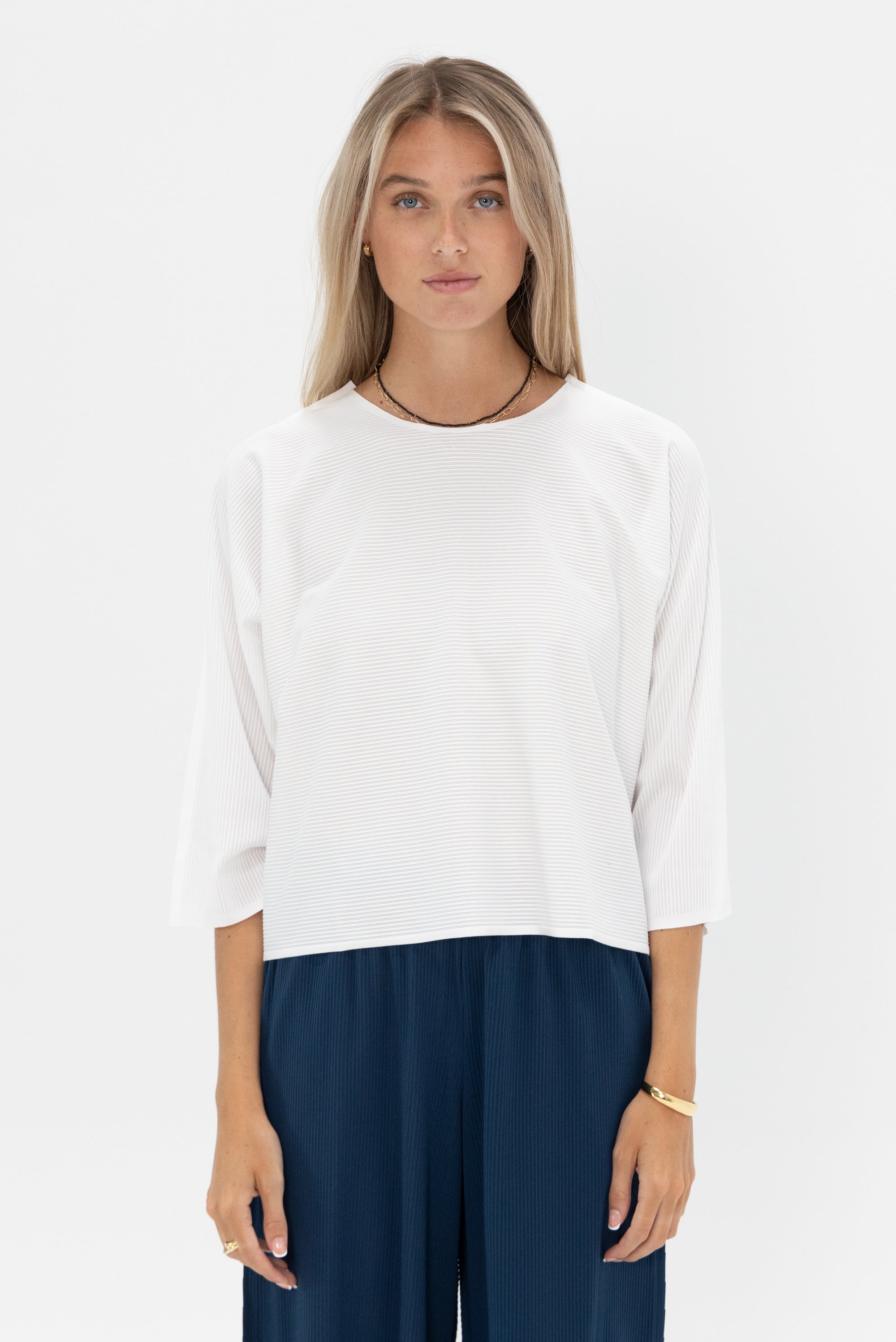 Pleats Please by Issey Miyake - A-Poc Form Tee, White