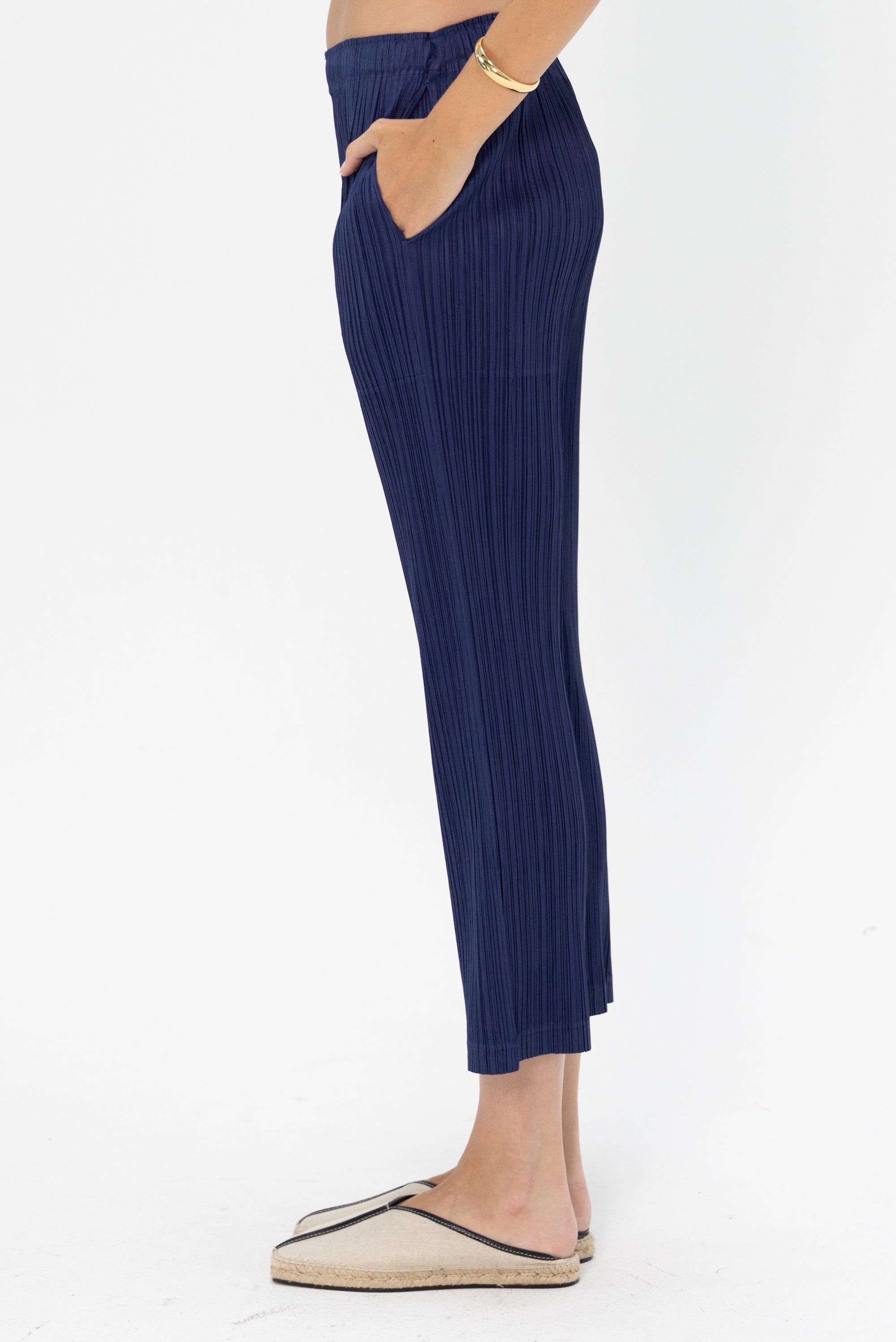 Pleats Please by Issey Miyake - Thicker Bottoms, Navy