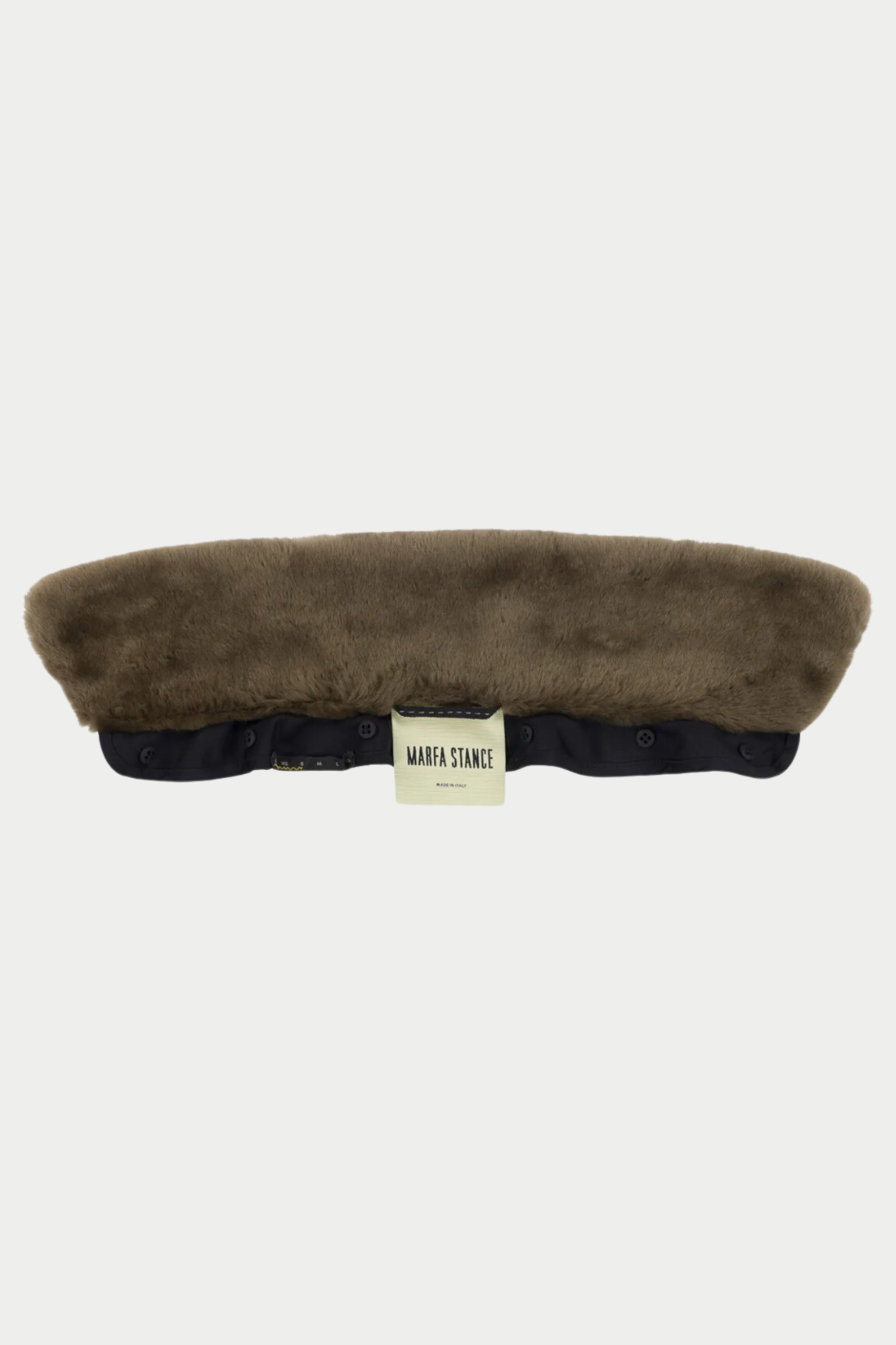 MARFA STANCE - Shearling Collar, Dark Olive