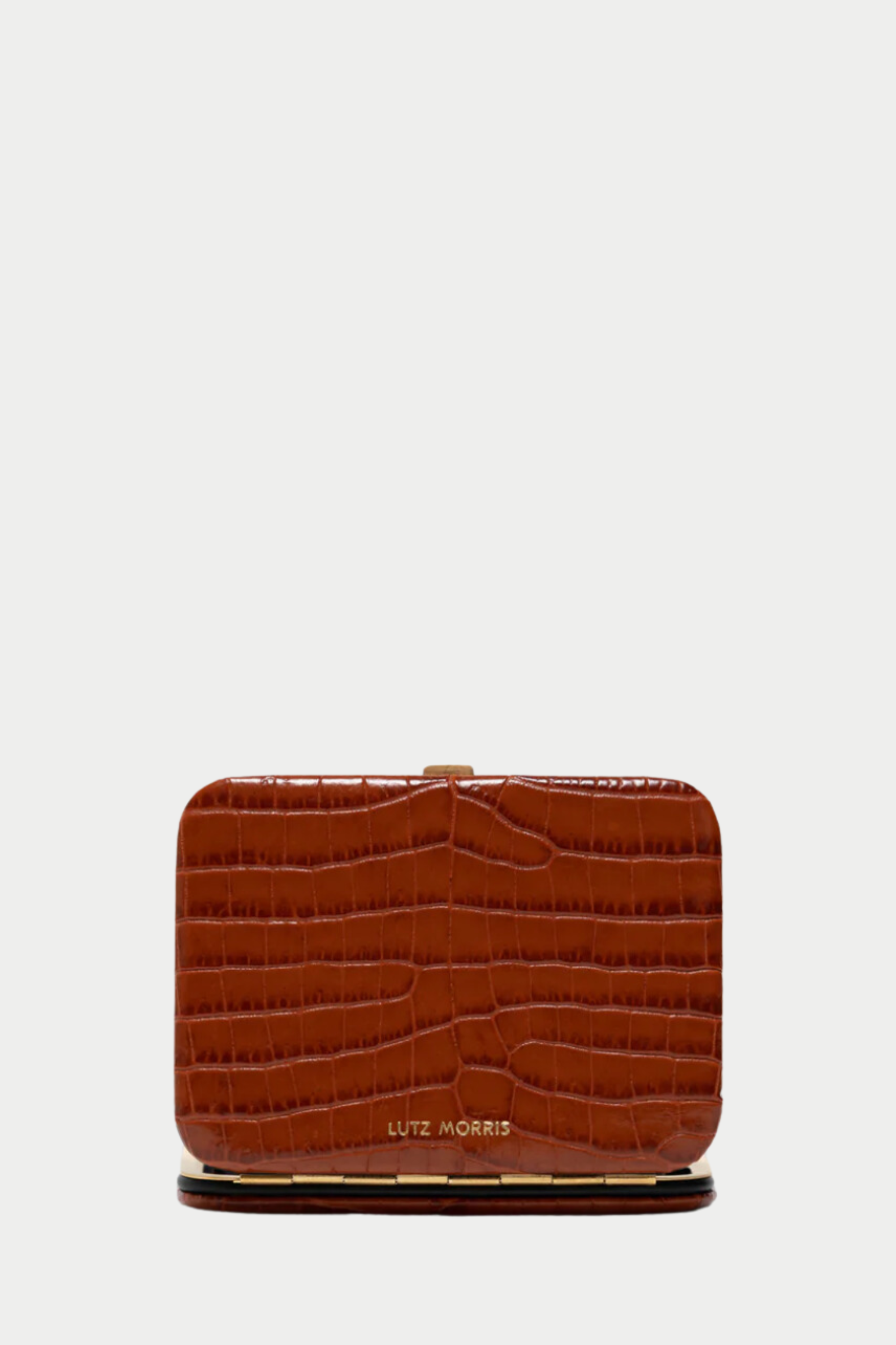 LUTZ MORRIS - Nolan Card Holder, Cognac 'Croco'