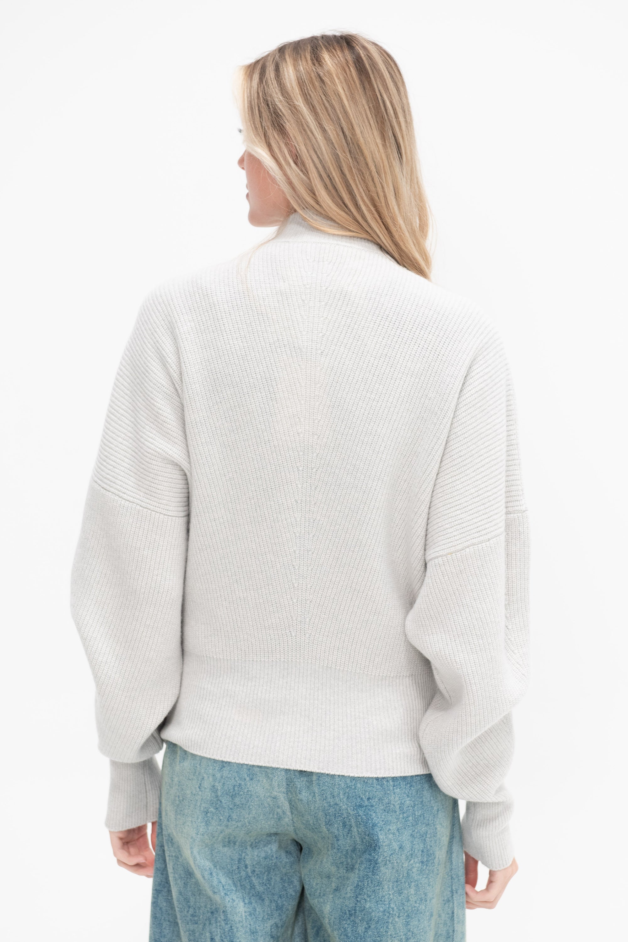 SA SU PHI - English Ribbed Cardigan, Ice