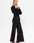 Aada Flare Pants, Black