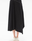 AKIRANAKA - Valma Asymmetry Zip Skirt, Black