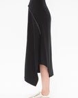 AKIRANAKA - Valma Asymmetry Zip Skirt, Black