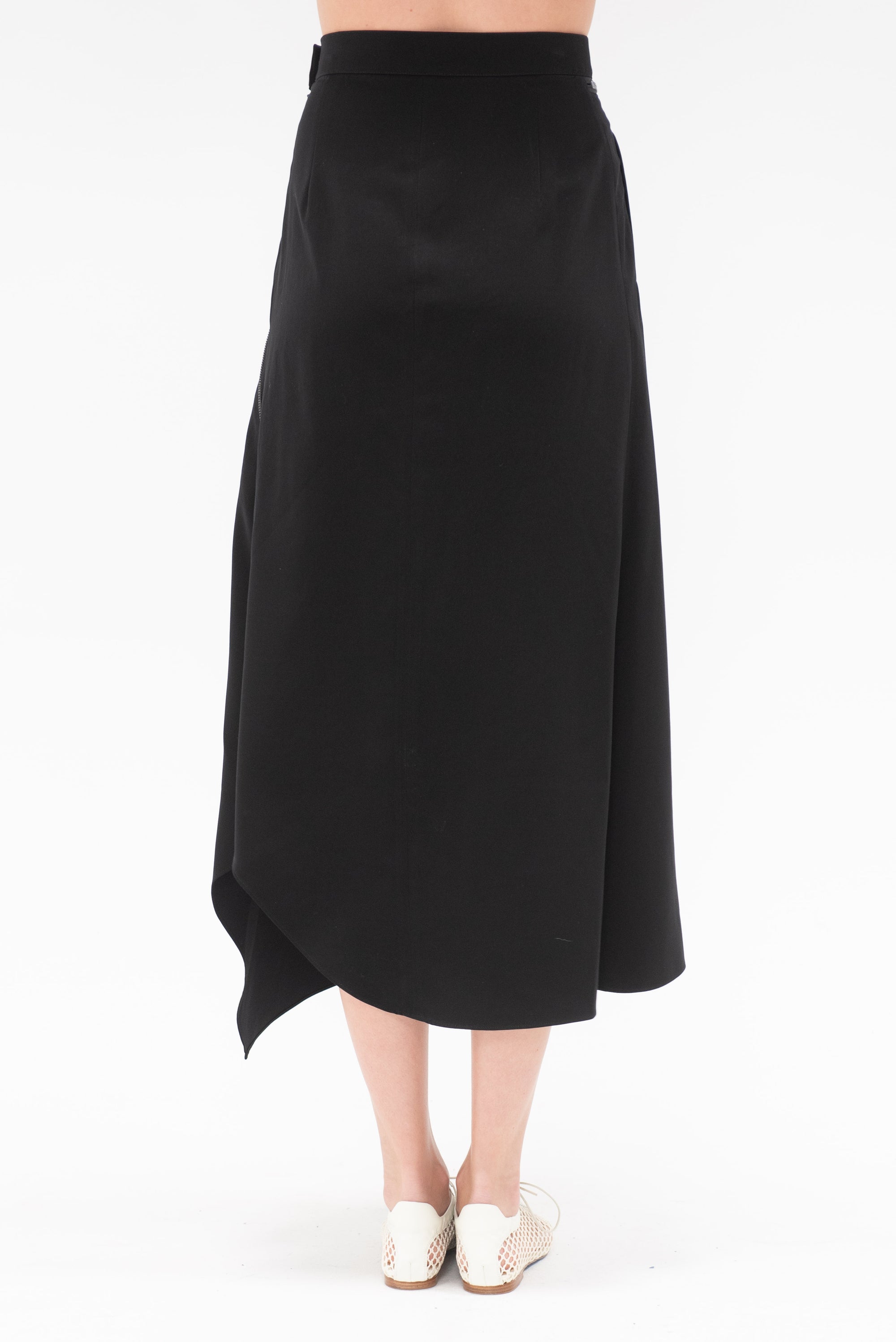 AKIRANAKA - Valma Asymmetry Zip Skirt, Black