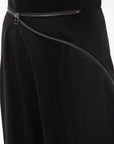 AKIRANAKA - Valma Asymmetry Zip Skirt, Black