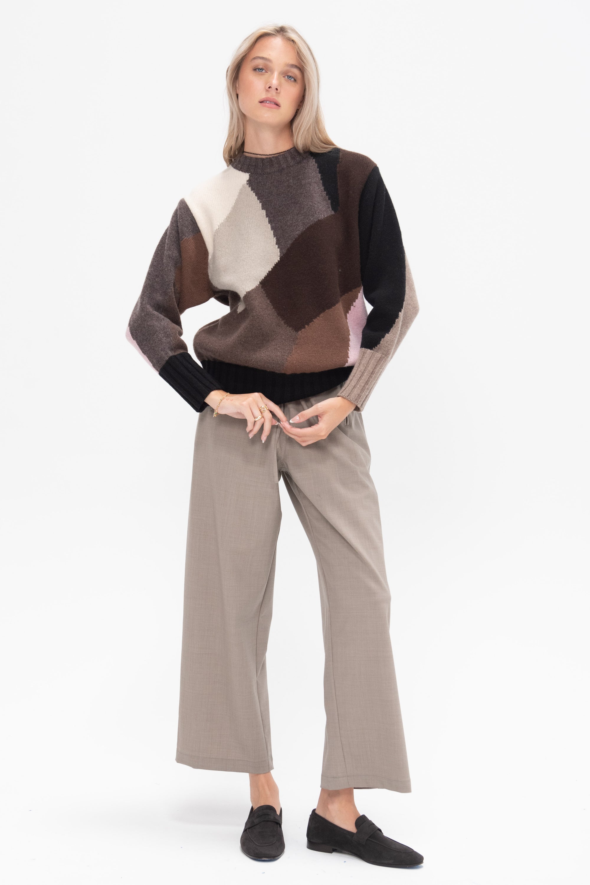 AKIRANAKA - Bibemus Sweater, Black &amp; Brown