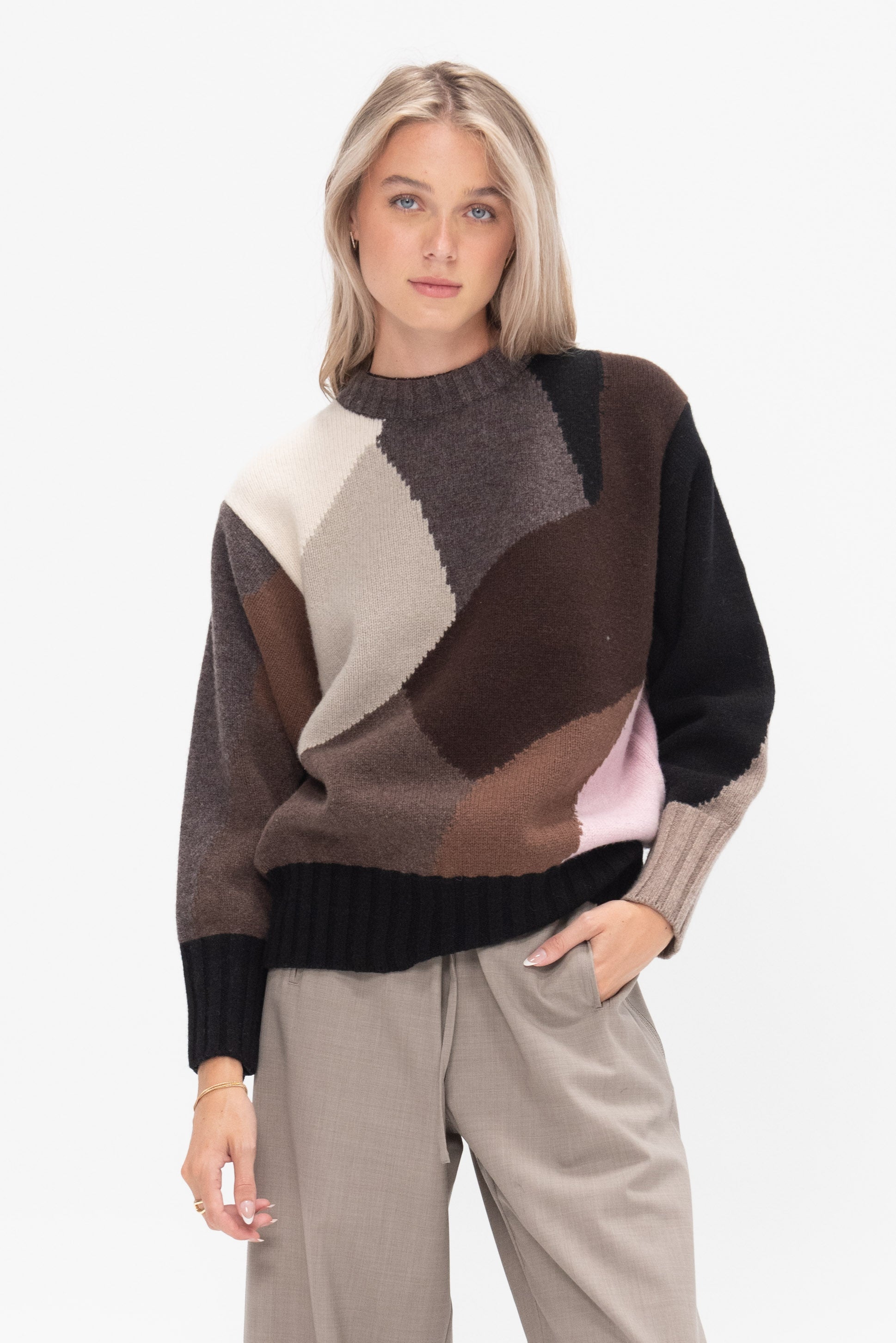 AKIRANAKA - Bibemus Sweater, Black & Brown