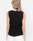 Ernesta Knit Camisole, Black