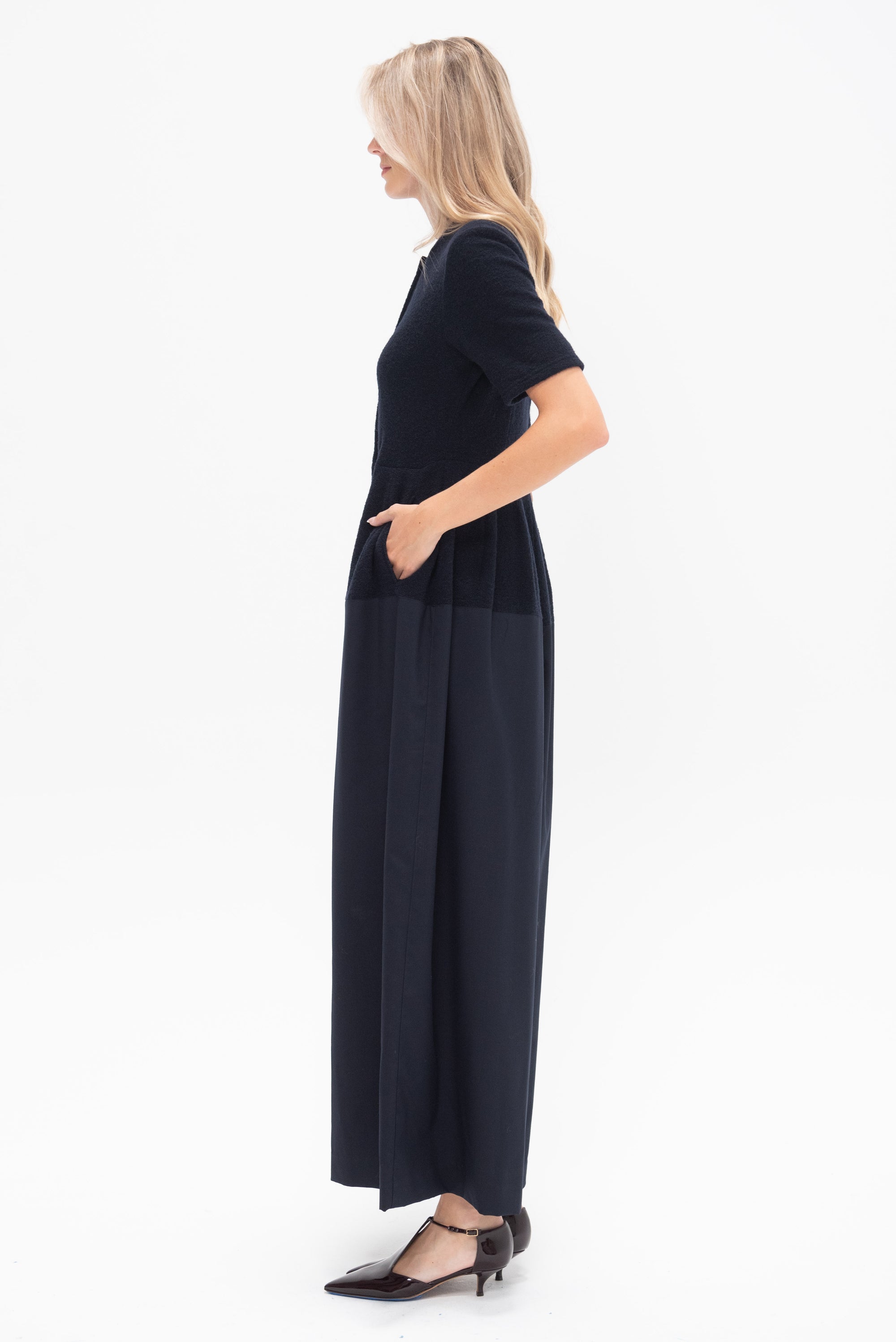 AKIRANAKA - Ilsa Jersey Jumpsuit, Navy