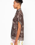 Sammy Silk Shirt, Chocolate