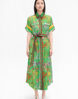 ALÉMAIS - Fiesta Shirtdress, Green