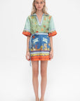 Surrealist Summer V Mini Dress, Multi