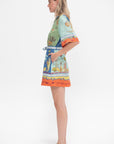 Surrealist Summer V Mini Dress, Multi