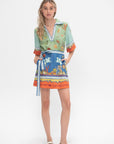 Surrealist Summer V Mini Dress, Multi