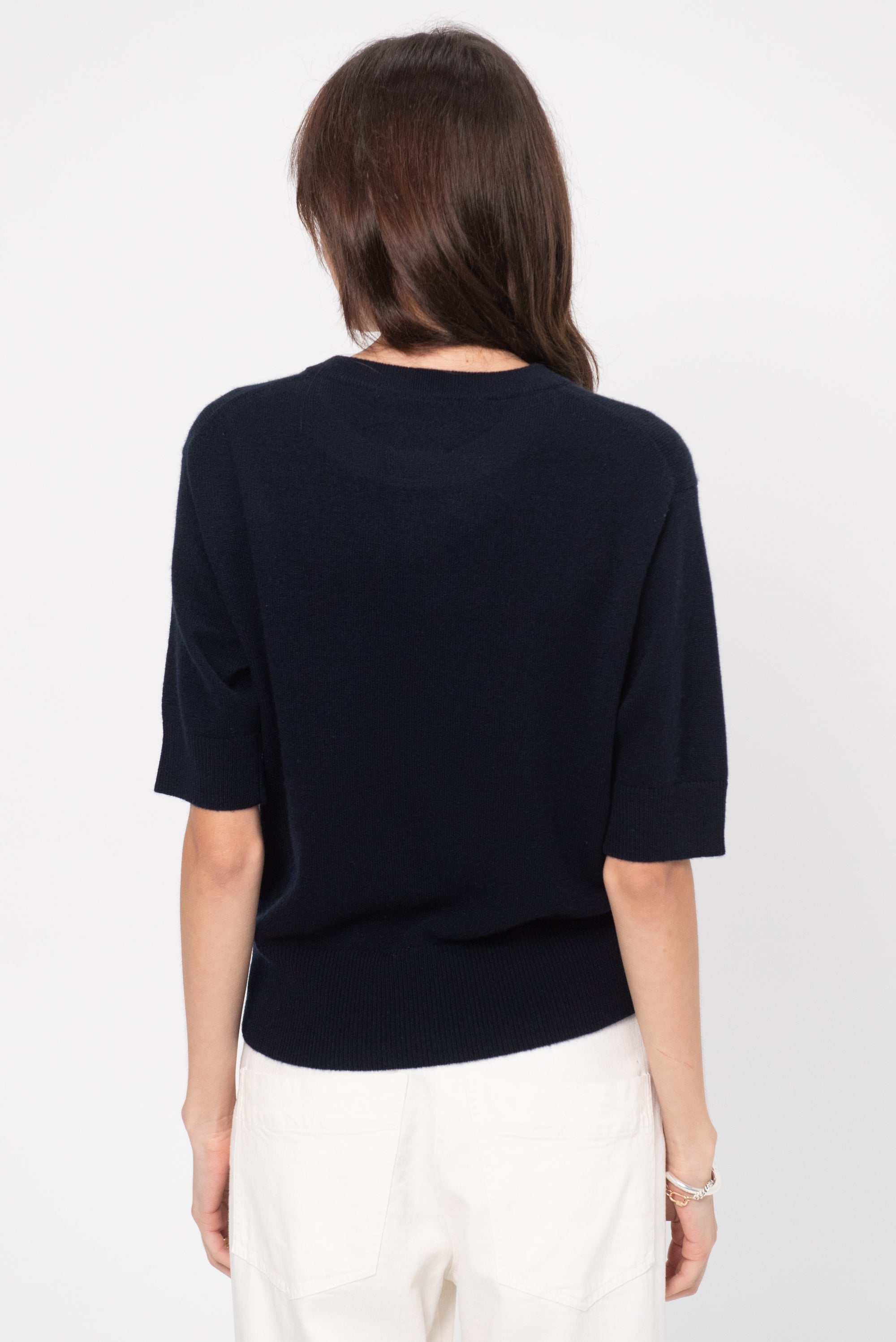 Round Neckline Sweater, Deep Night