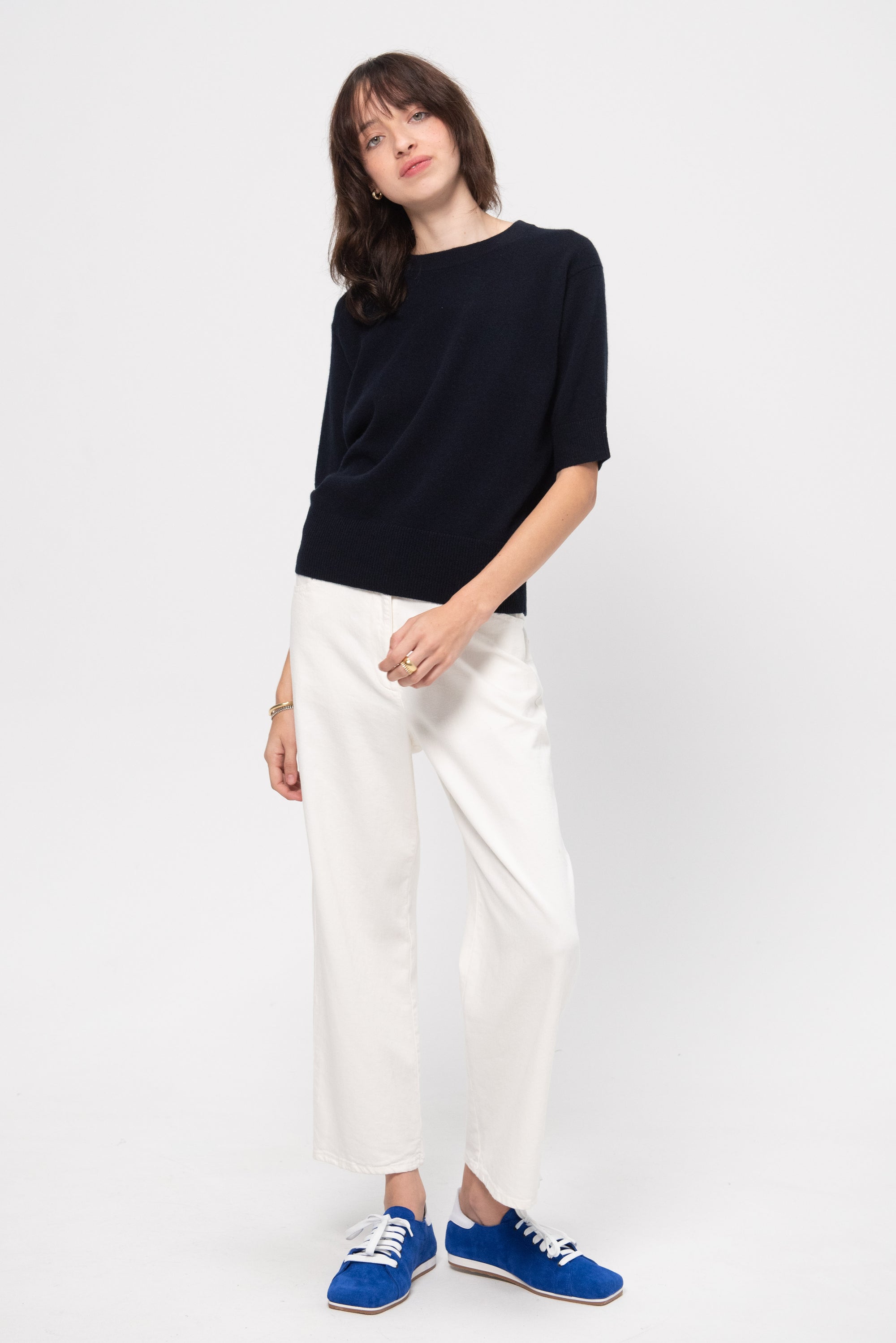 Round Neckline Sweater, Deep Night