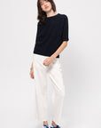 Round Neckline Sweater, Deep Night