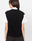 V-Neck Vest, Noir