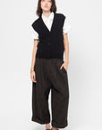 V-Neck Vest, Noir