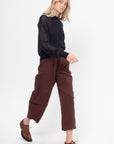 Bari Crop Trouser, Rosewood