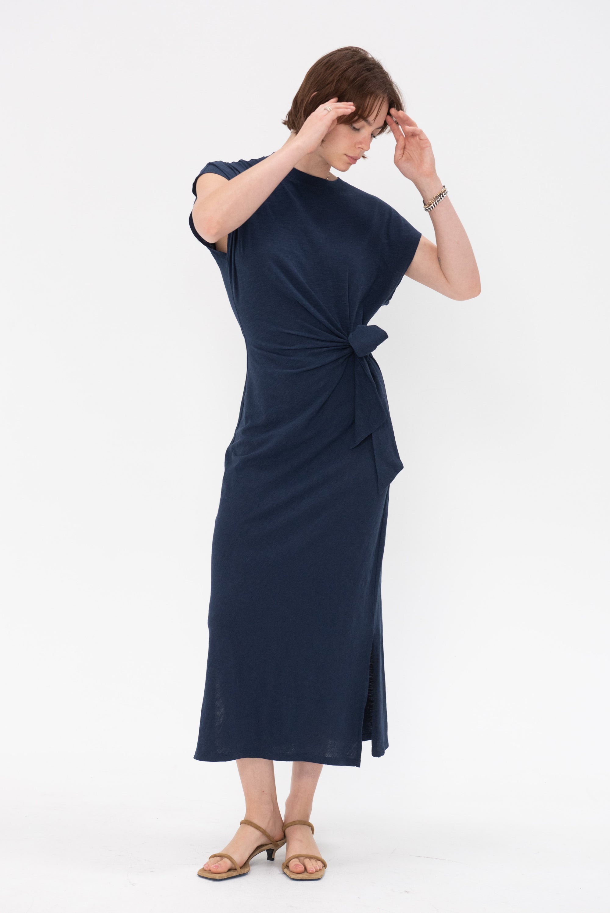 Apiece Apart - Vanina Cinched Waist Dress, Indigo