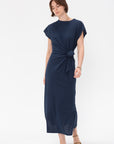 Apiece Apart - Vanina Cinched Waist Dress, Indigo