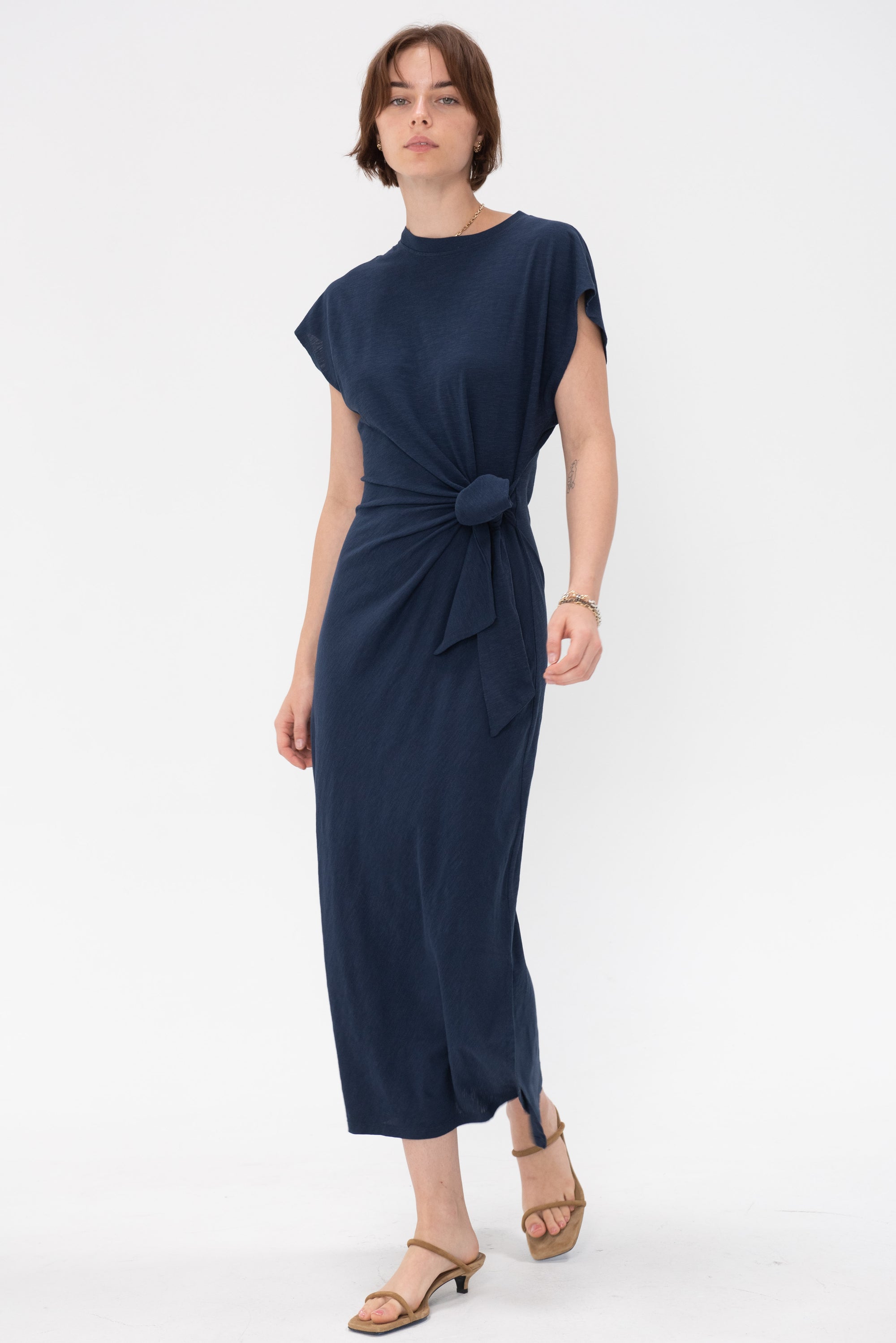 Apiece Apart - Vanina Cinched Waist Dress, Indigo