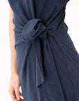 Apiece Apart - Vanina Cinched Waist Dress, Indigo